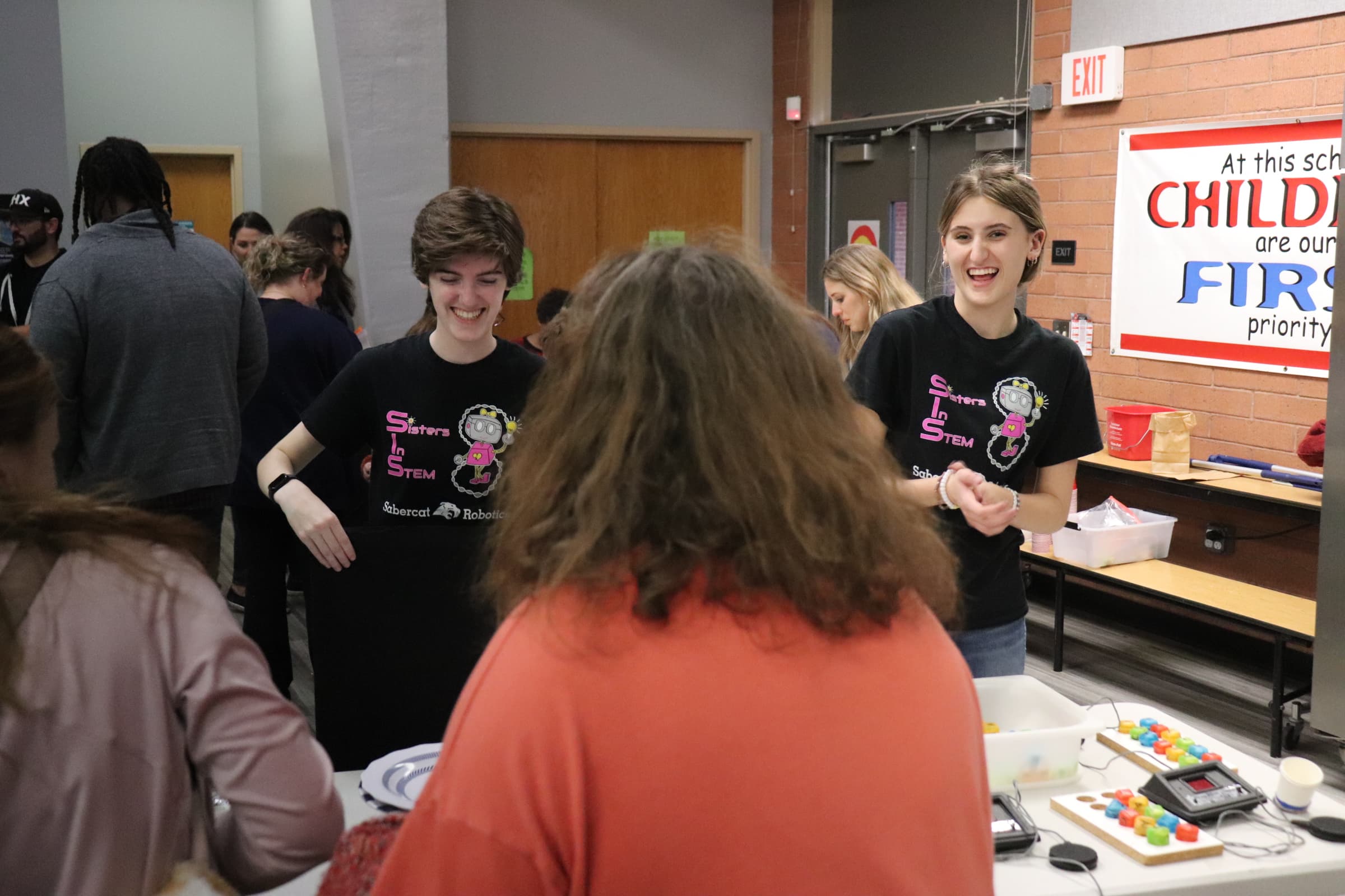 SiS volunteers smiling during experiment